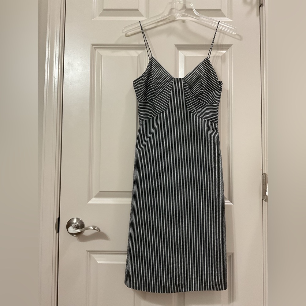 Club Monaco Gray Stripped Dress - Size 2